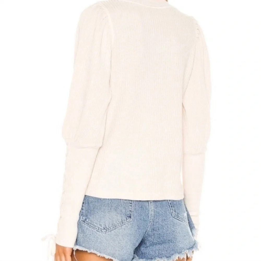 New Free People Tasha Thermal Top in Ivory